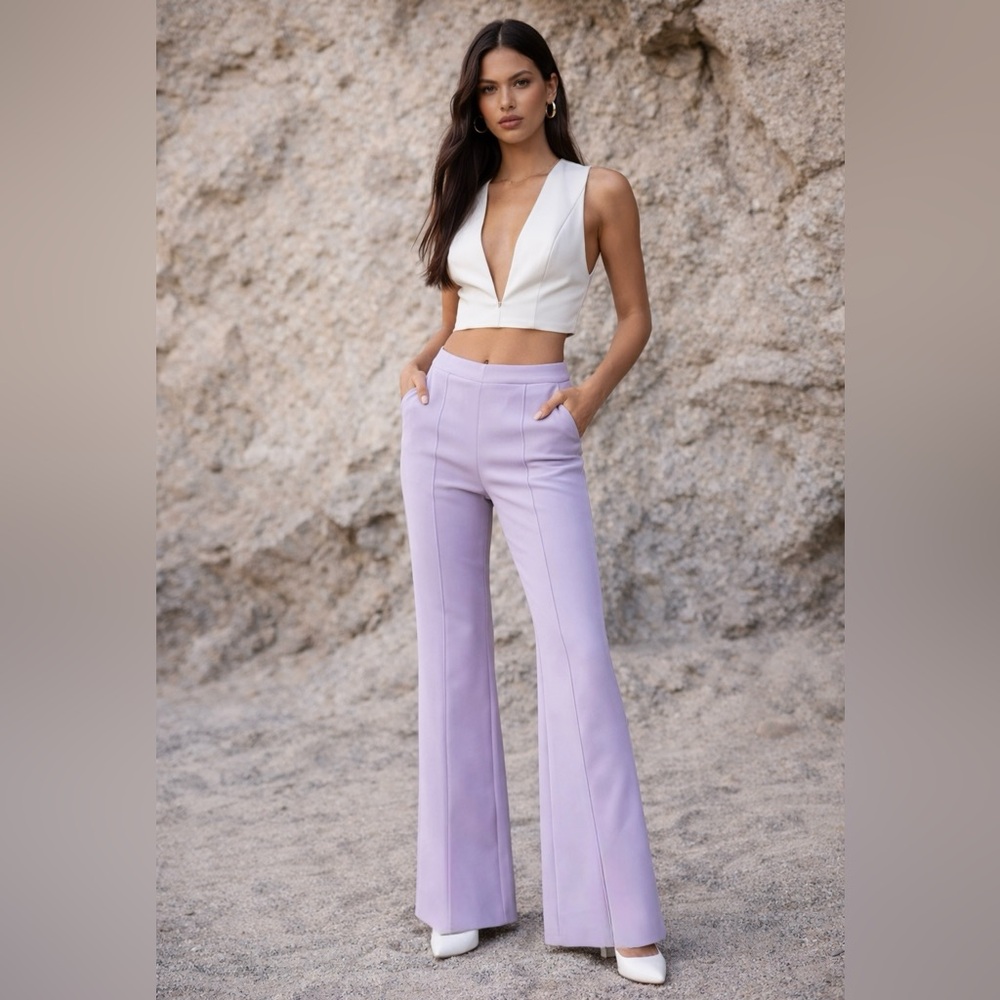 7 For All Mankind Lavender Boot Flare Pants NWOT